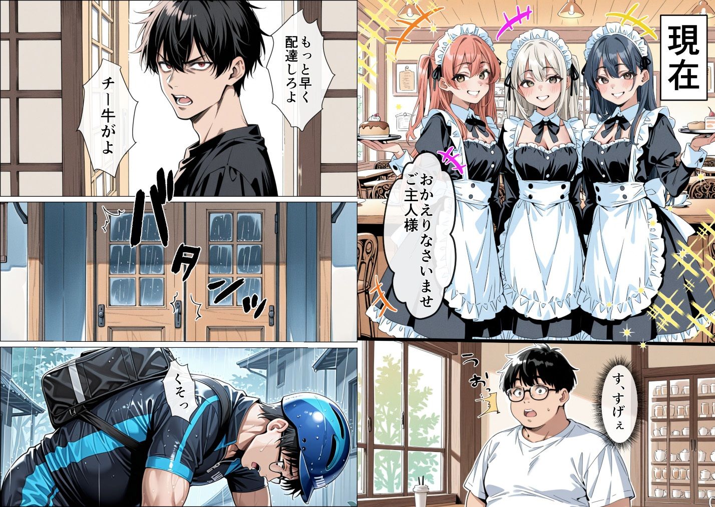 Ub●rの配達先で推しコンカフェ嬢が彼氏とヤってた話 - サンプル画像 7