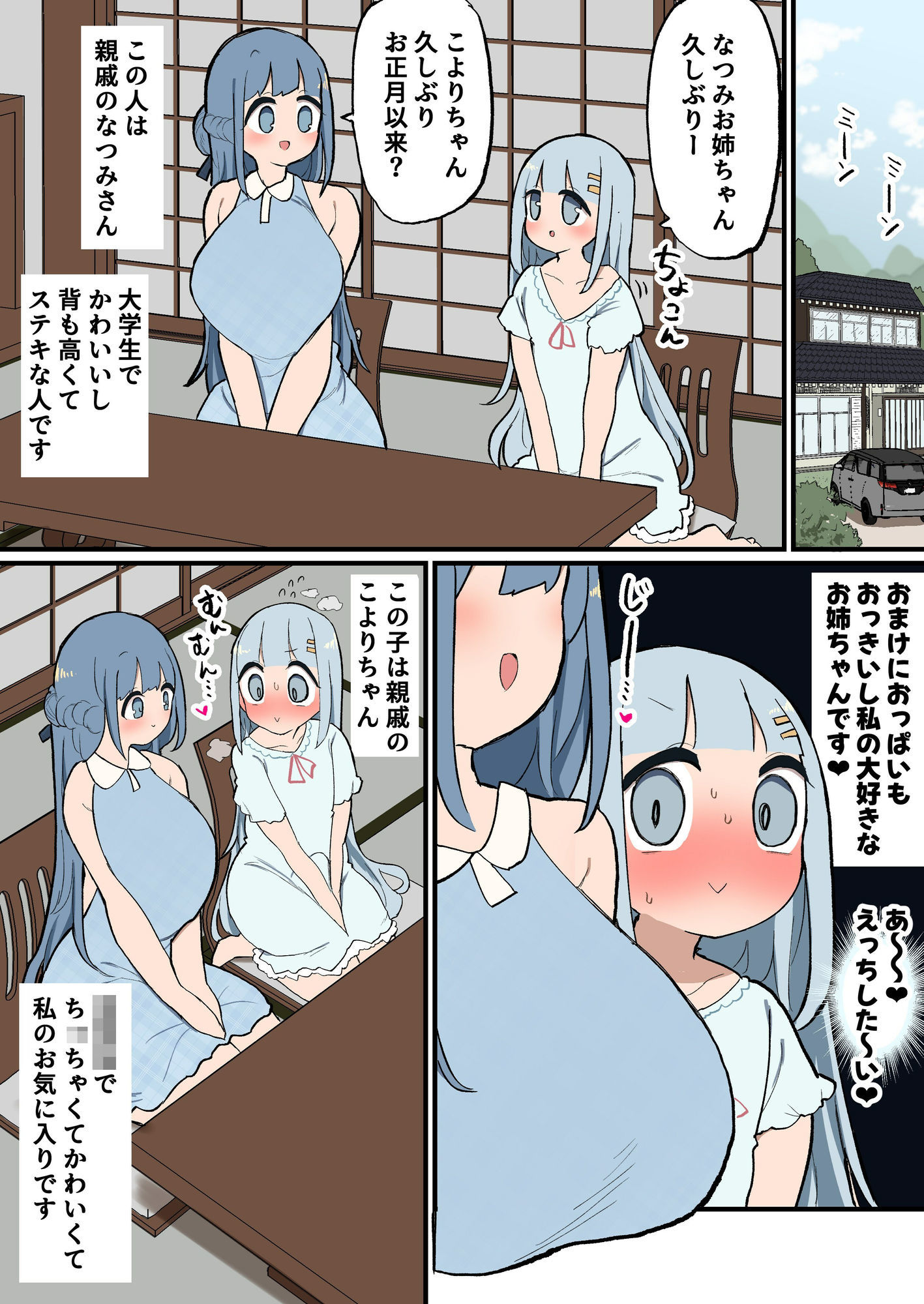 ふたなりエロ○キちんぽ〜親戚のデカ乳お姉ちゃんと交尾しまくり夏休み〜 - サンプル画像 1