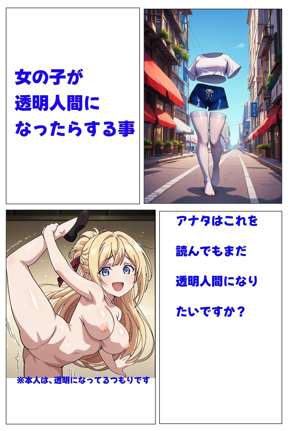 女の子が透明人間になったらする事 - サンプル画像 1