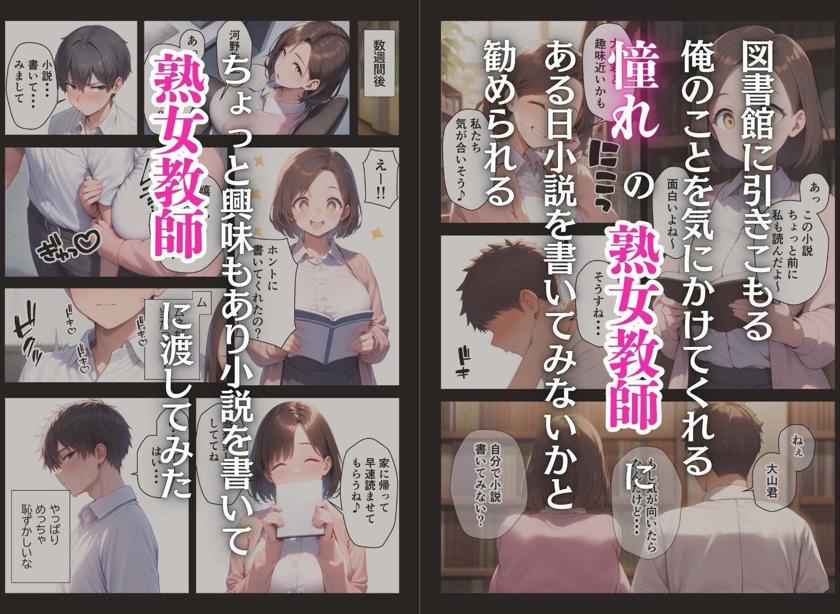 憧れのむちむち熟女教師と特別課外セックスで童貞卒業 - サンプル画像 1