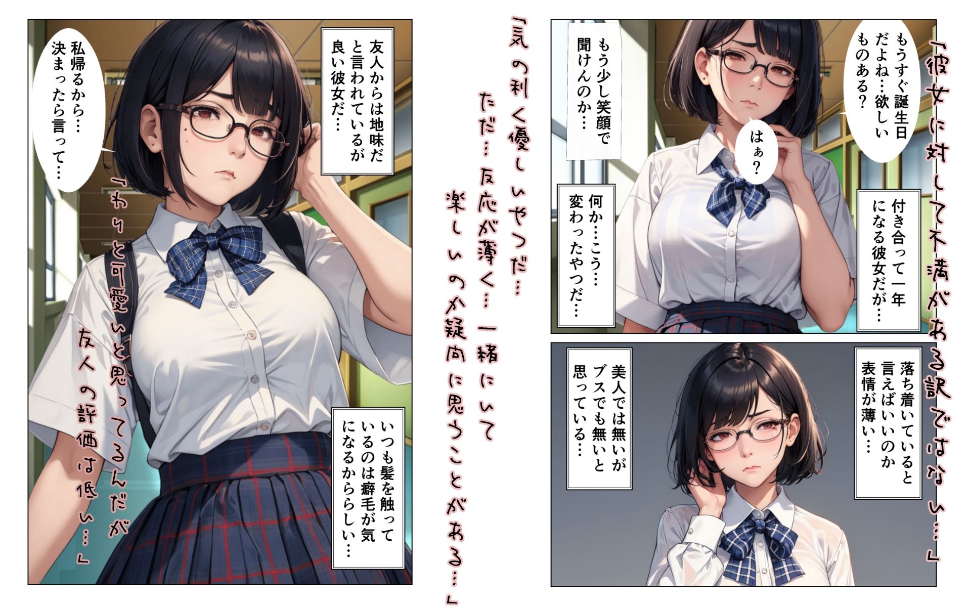 ぶさかわ彼女を先輩に寝取らせたら見たことない景色が見えた・・・ - サンプル画像 1