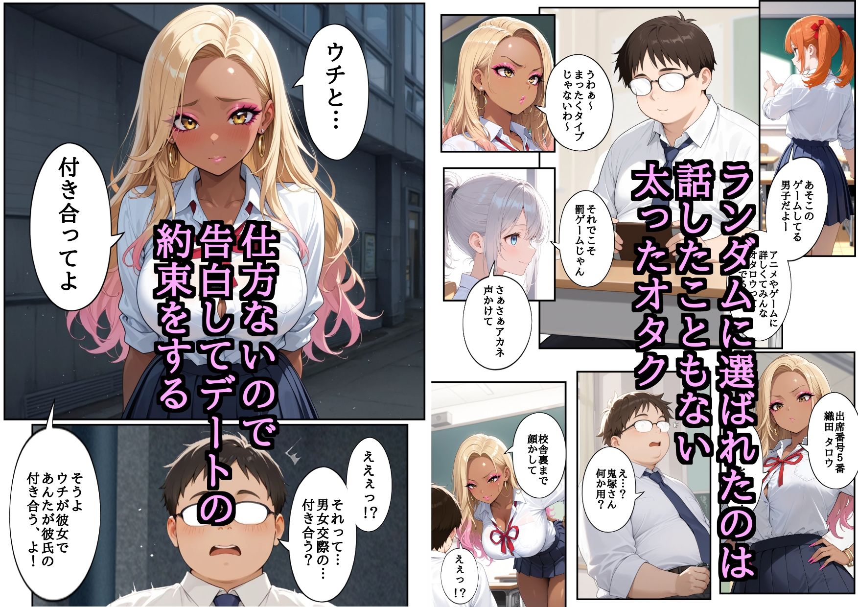 学園一ビッチと噂のギャルが罰ゲームでガチなオタクと付き合ったら… - サンプル画像 2