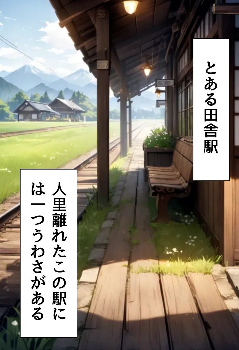 爆乳匿名少女と田舎駅セックス - サンプル画像 1