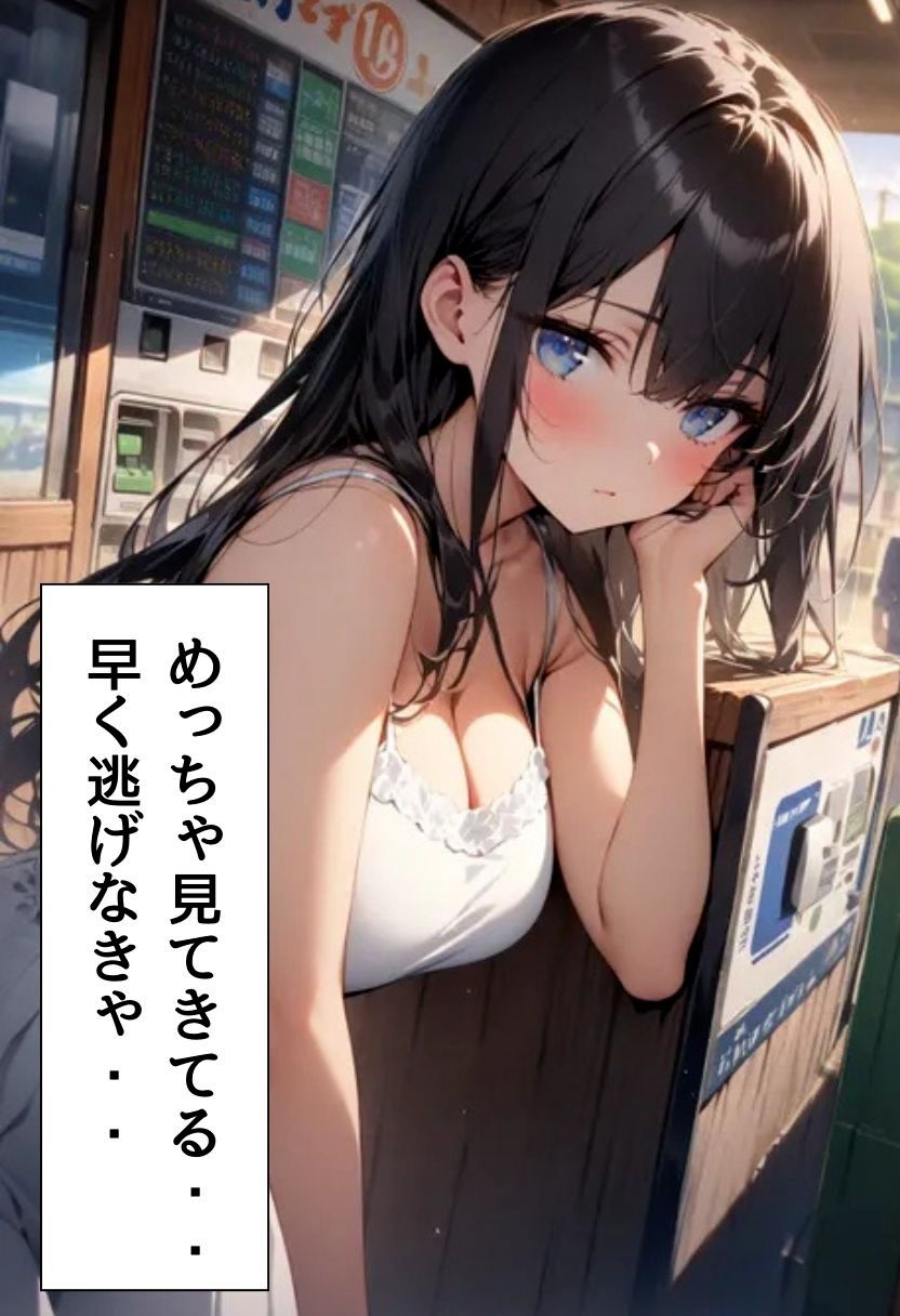 爆乳匿名少女と田舎駅セックス - サンプル画像 5