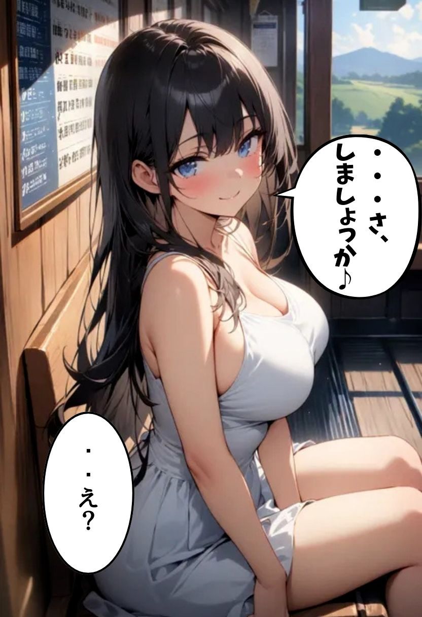 爆乳匿名少女と田舎駅セックス - サンプル画像 8