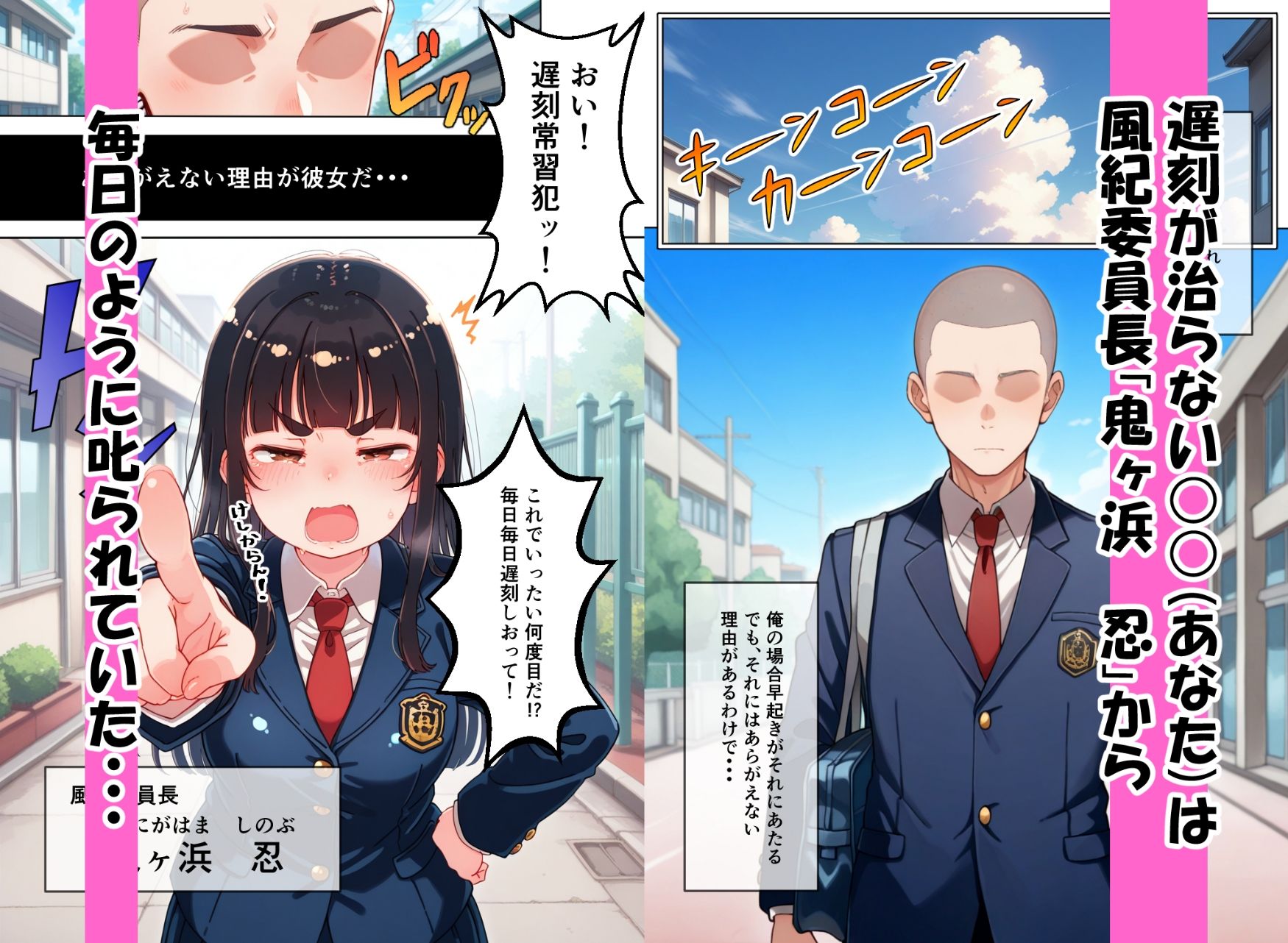 遅刻防止のため性処理係になってくれたとってもマジメなドスケベ風紀委員長 - サンプル画像 1