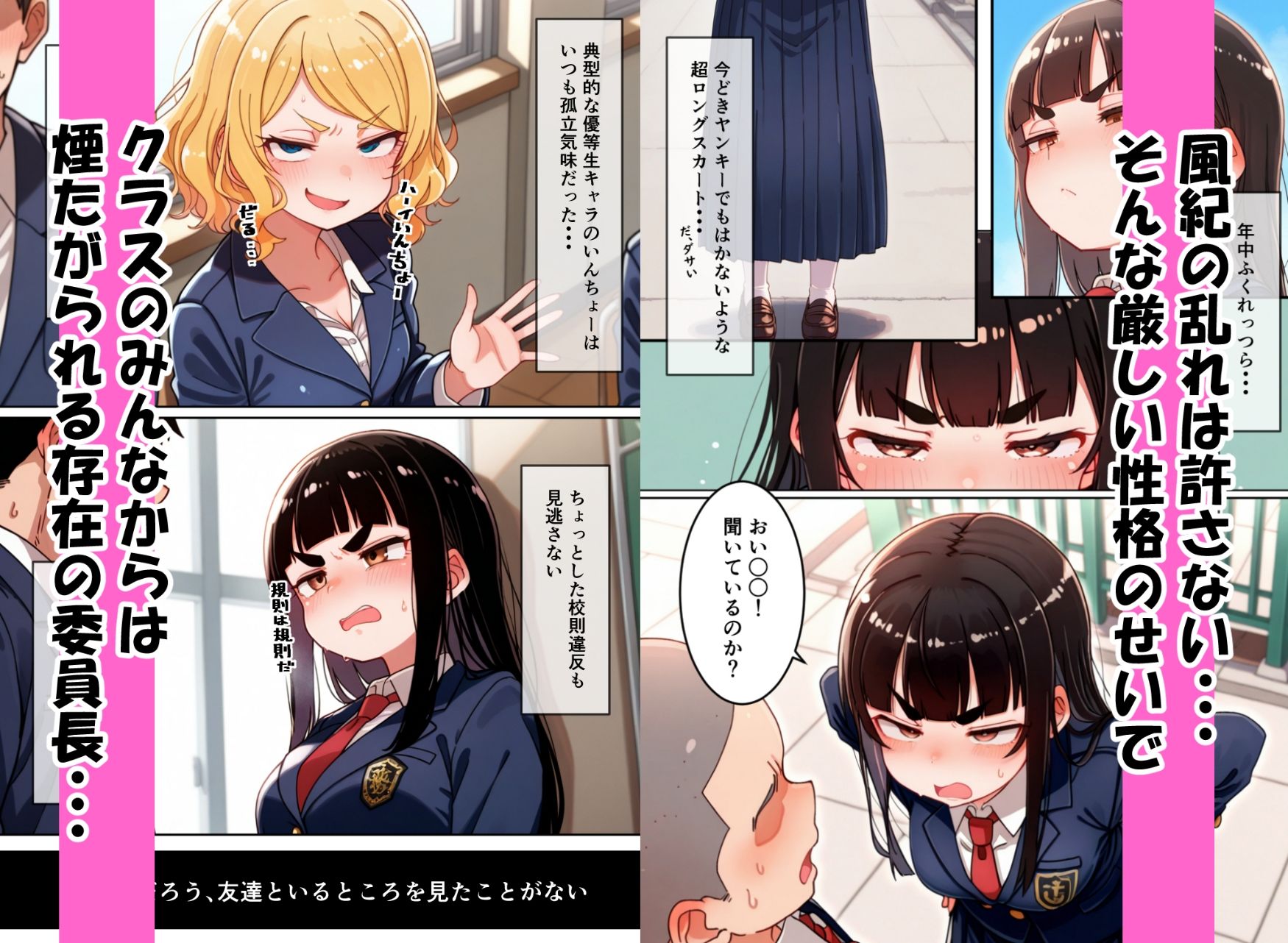 遅刻防止のため性処理係になってくれたとってもマジメなドスケベ風紀委員長 - サンプル画像 2