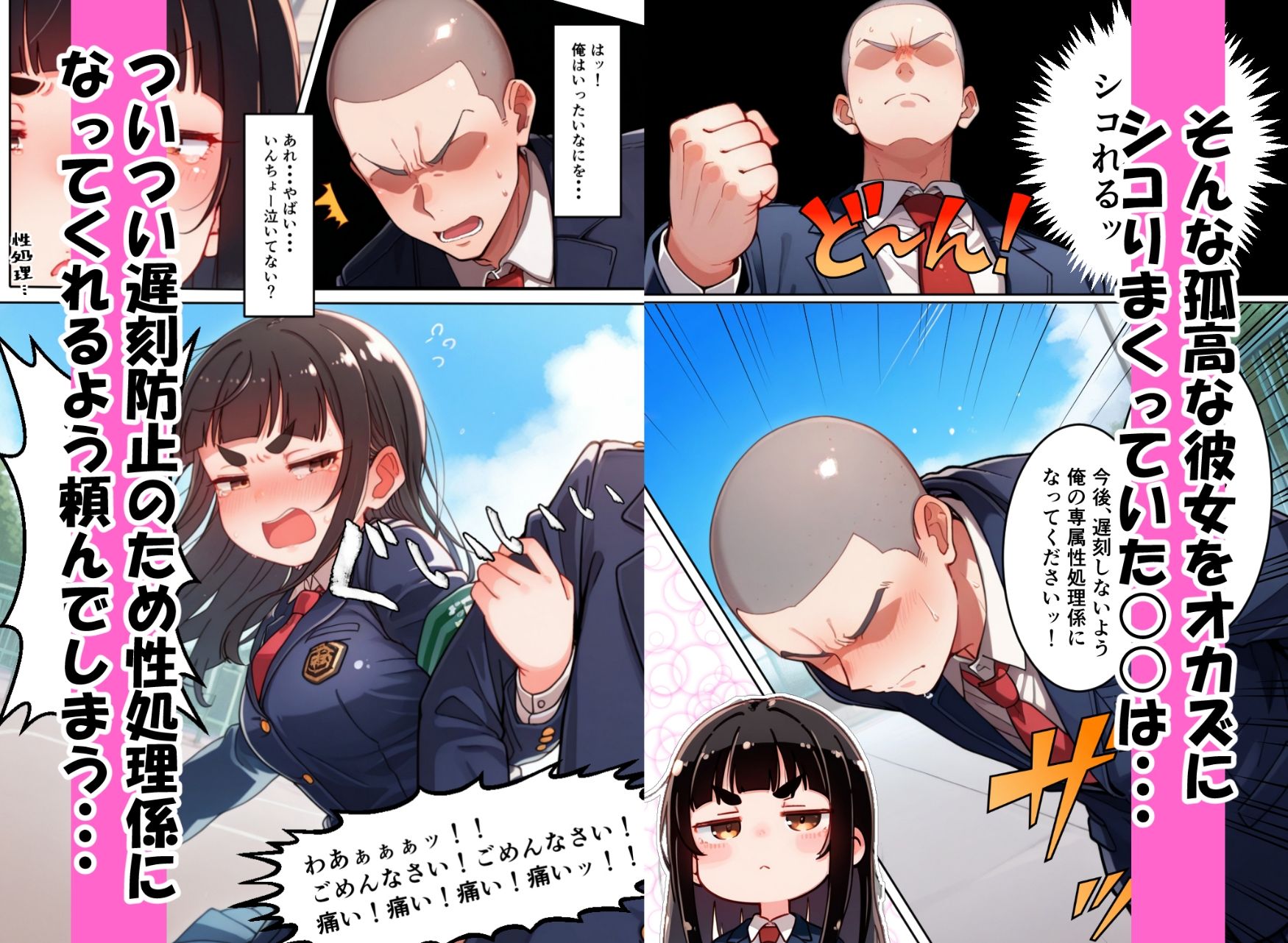 遅刻防止のため性処理係になってくれたとってもマジメなドスケベ風紀委員長 - サンプル画像 3