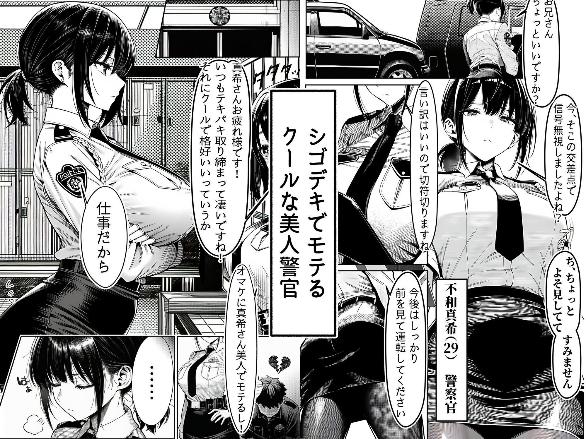 女性警察官（29歳）が、チンピラのチンポに逆取り調べをされて - サンプル画像 1