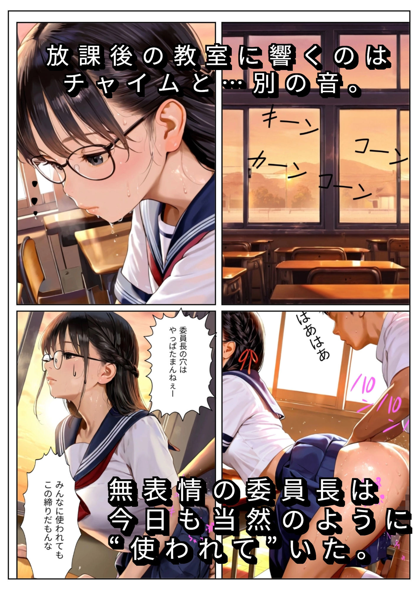 無表情の委員長はみんなの玩具 - サンプル画像 1