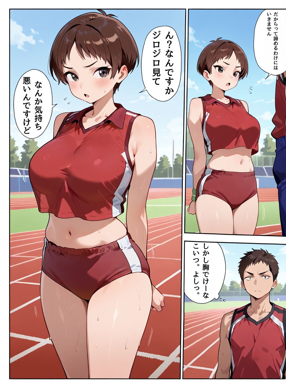 強気な陸上部女子が生中出しで子宮開発されて堕ちる汗だくエッチ - サンプル画像 1