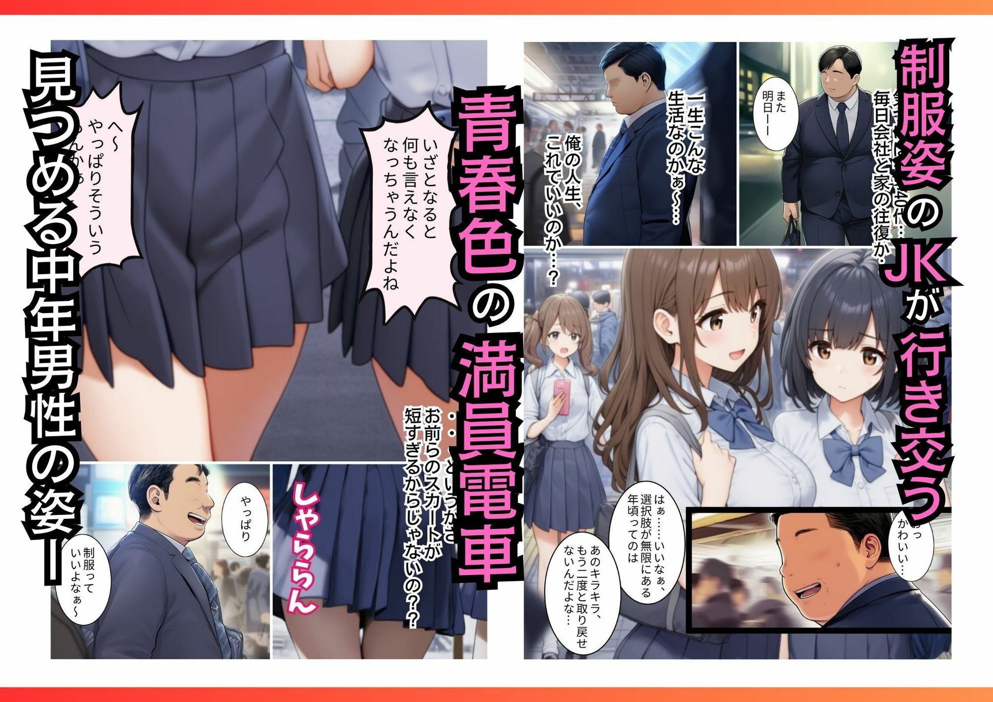 とらぶる痴●！春菜と唯と電車エッチしちゃう話 - サンプル画像 1