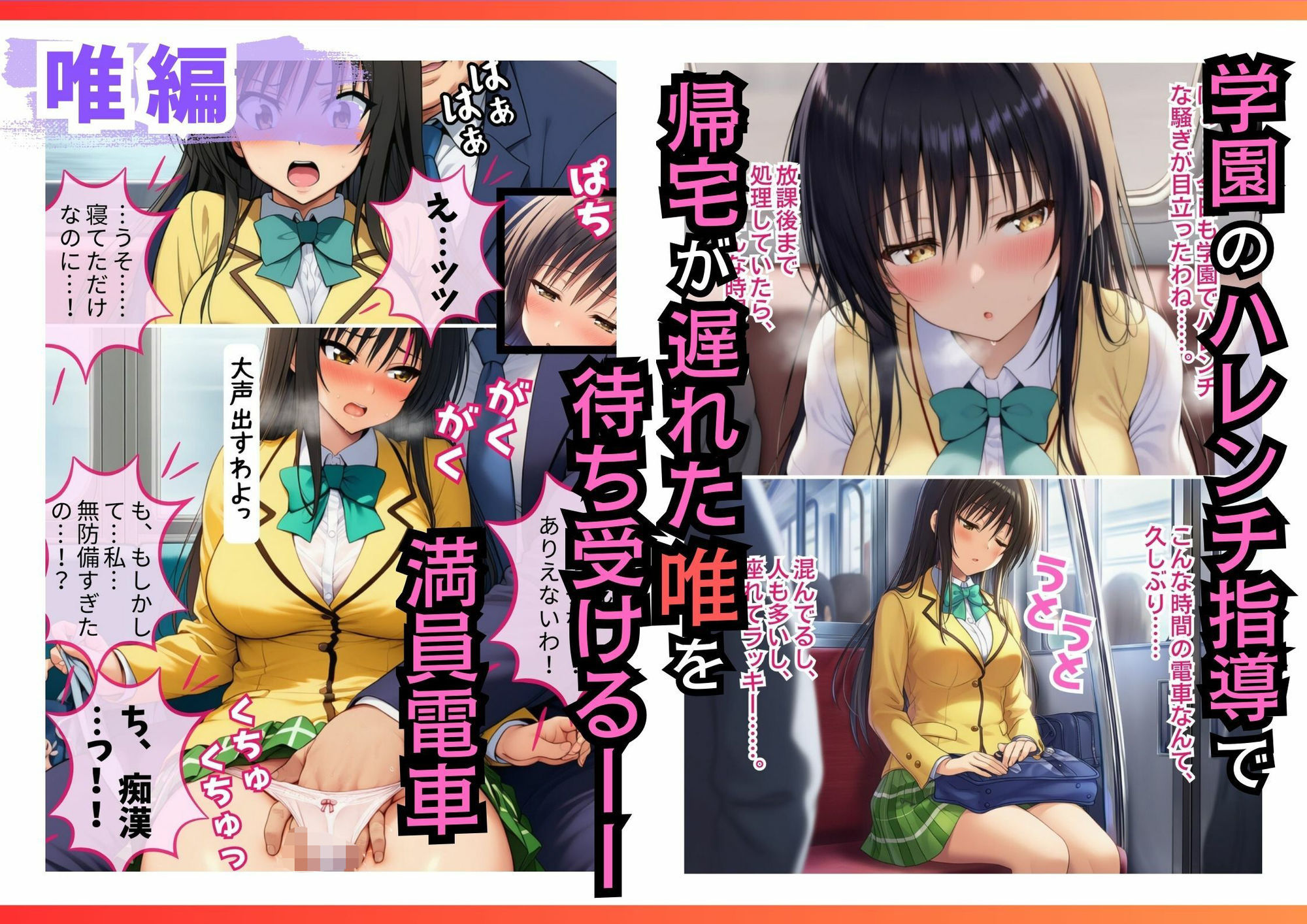 とらぶる痴●！春菜と唯と電車エッチしちゃう話 - サンプル画像 4