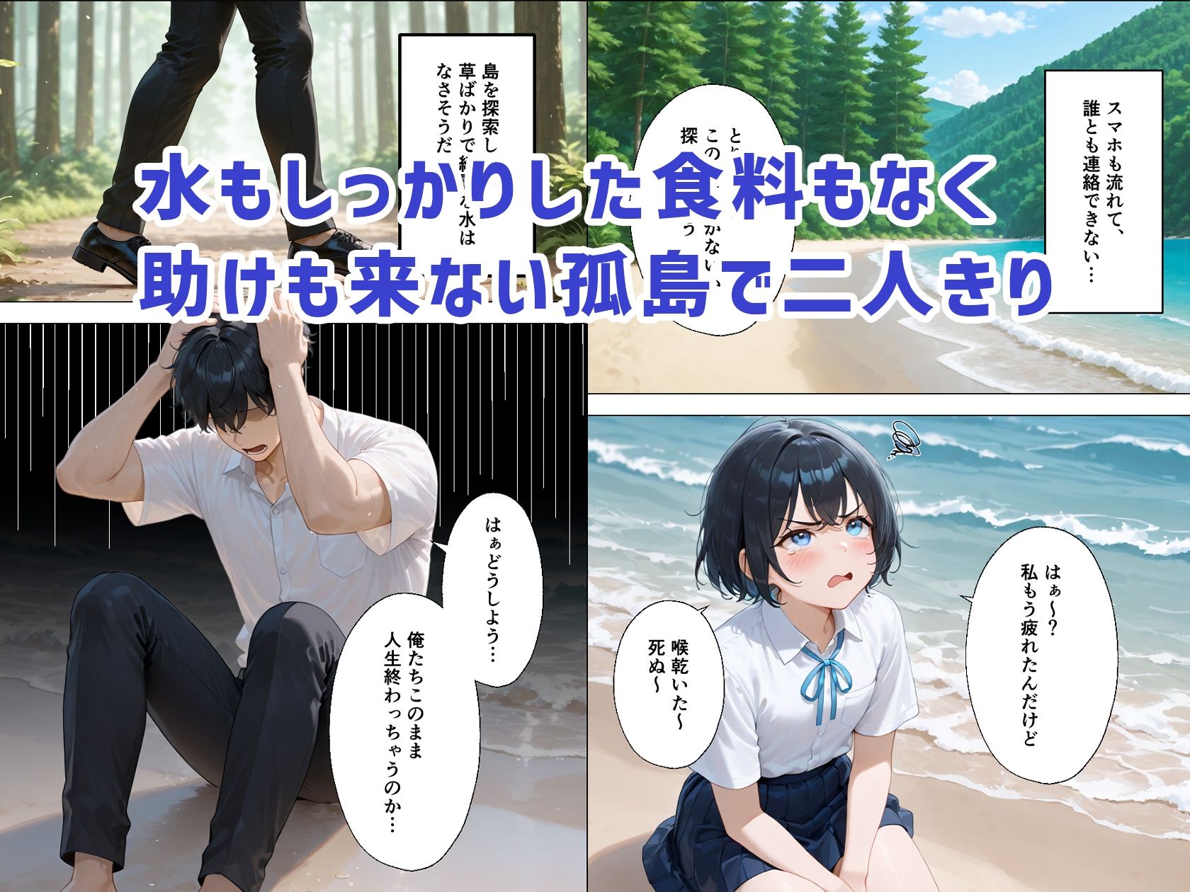 ツンデレギャルと無人島で2人きりになったらエッチしかすることがない - サンプル画像 2