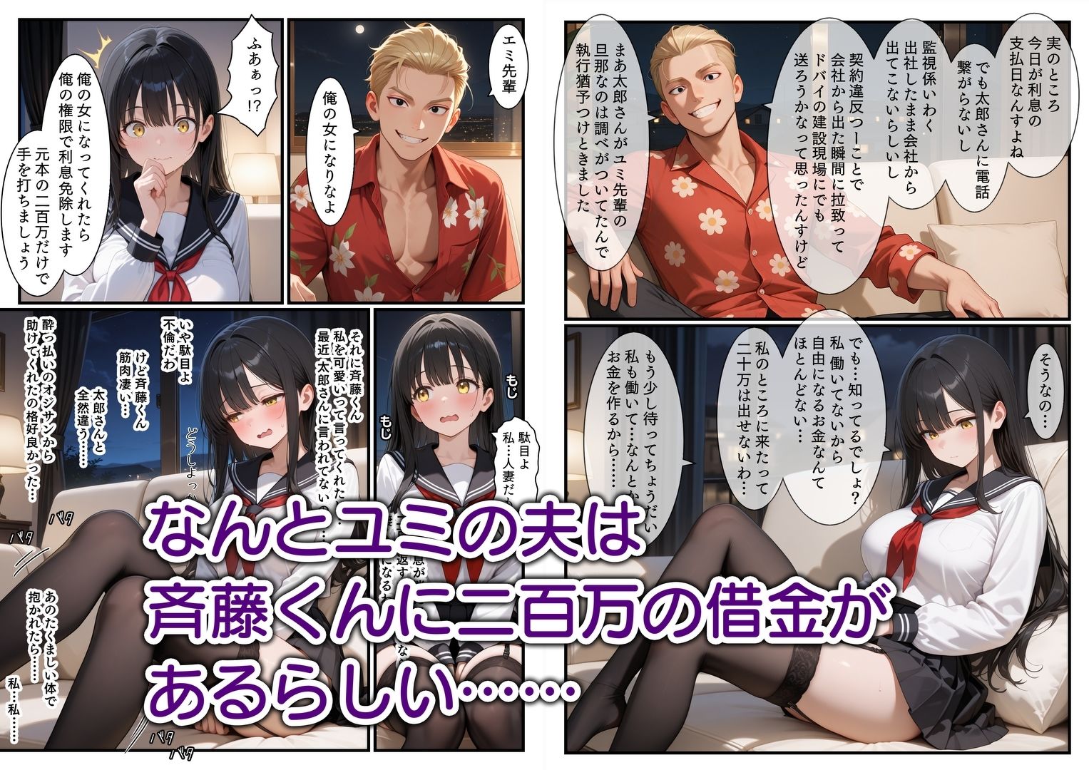 NTR 平成一桁生まれ主婦デカチン借金取りに堕ちる - サンプル画像 4