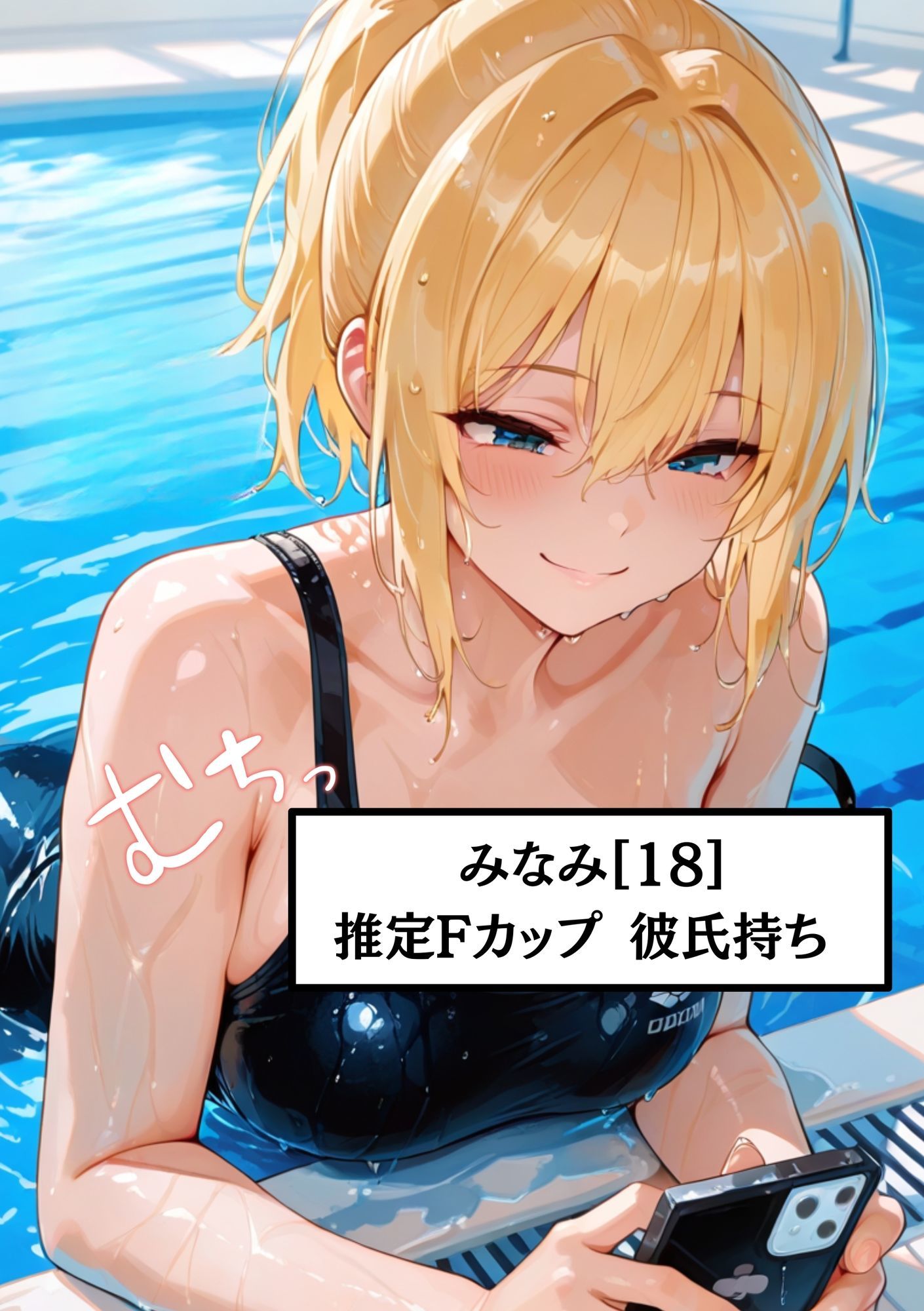 【スク水女子校生NTR】水泳部のみなみ［18］スク水巨乳がエロすぎて「中出しダメ！」って言われても中出し分からせ孕ませ - サンプル画像 1