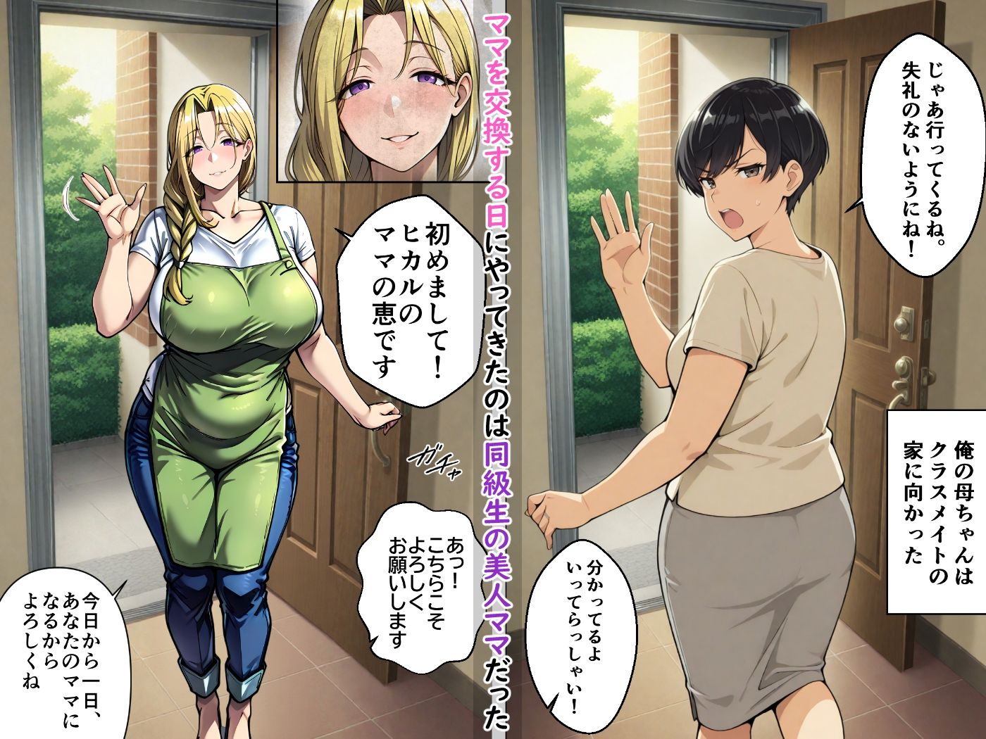 ママ交換の日〜クラスで一番美人なママに精子を搾り取られる話〜 - サンプル画像 2