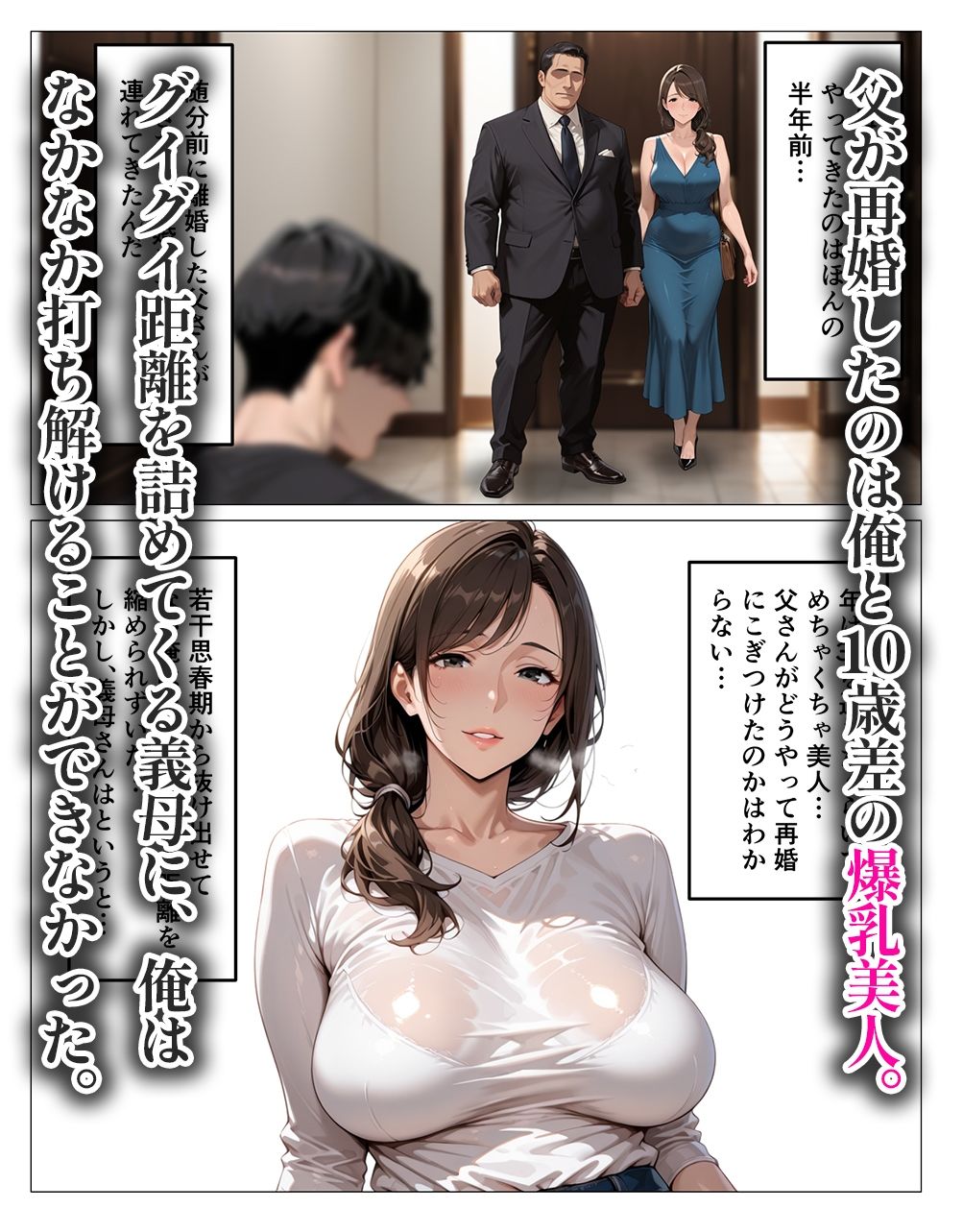 グイグイくる爆乳義母の授乳手コキでヌかれて中出しが止まらない - サンプル画像 1