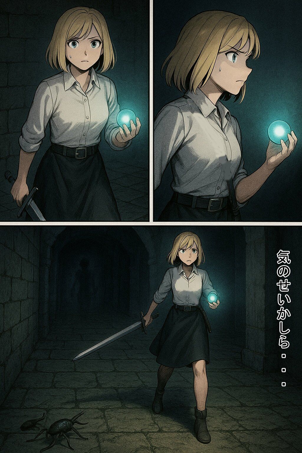 女冒険者の地下迷宮探索2（蟲姦、豚姦、オーク、ダークファンタジー） - サンプル画像 4