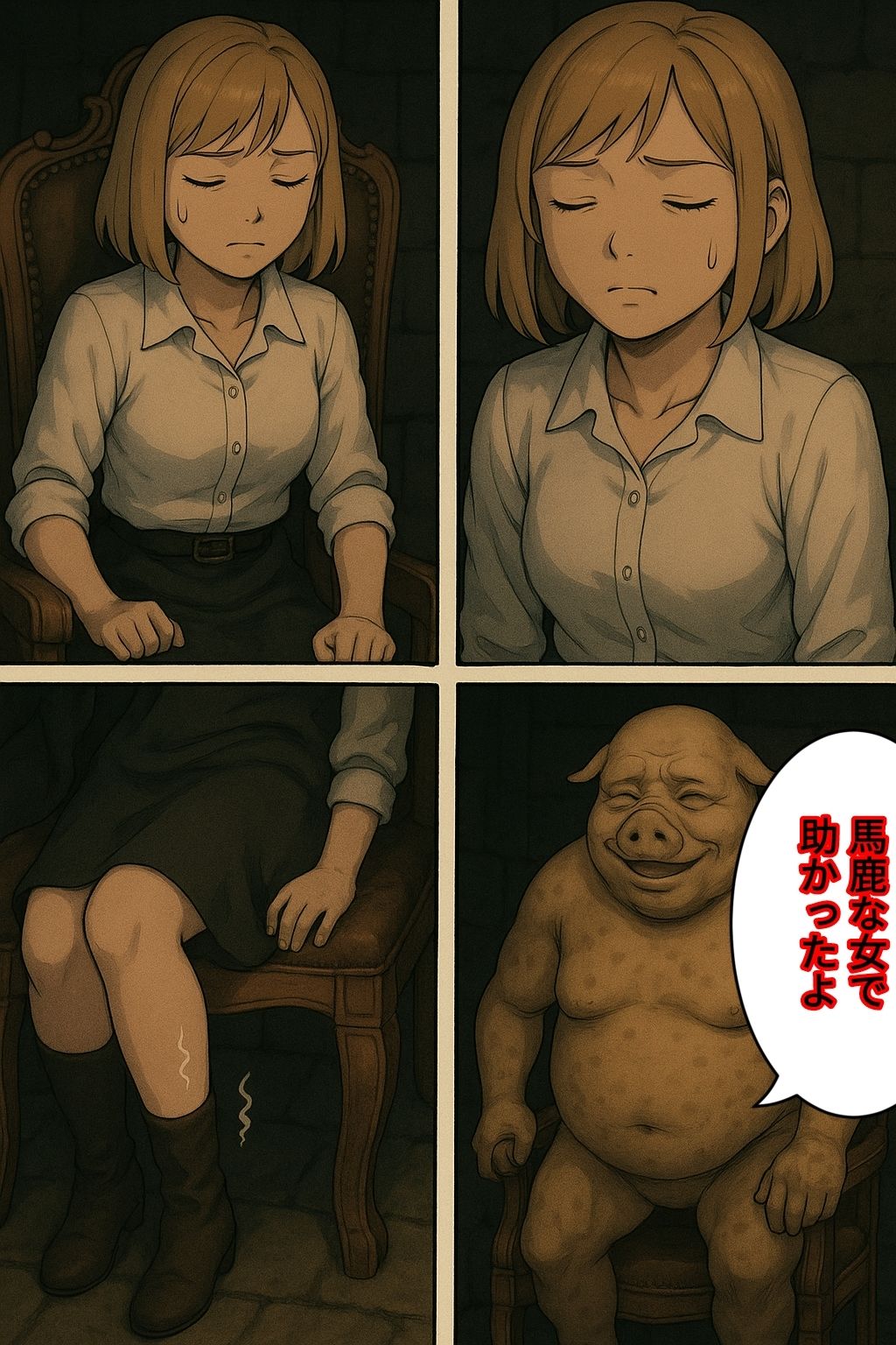 女冒険者の地下迷宮探索2（蟲姦、豚姦、オーク、ダークファンタジー） - サンプル画像 6