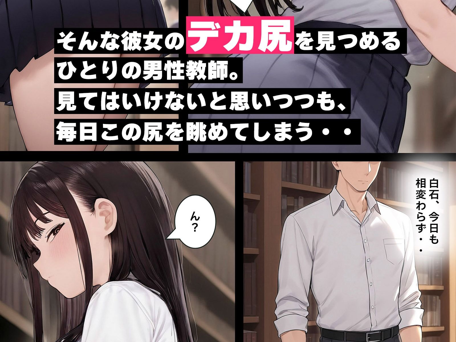 デカ尻図書委員の白石さん - サンプル画像 2