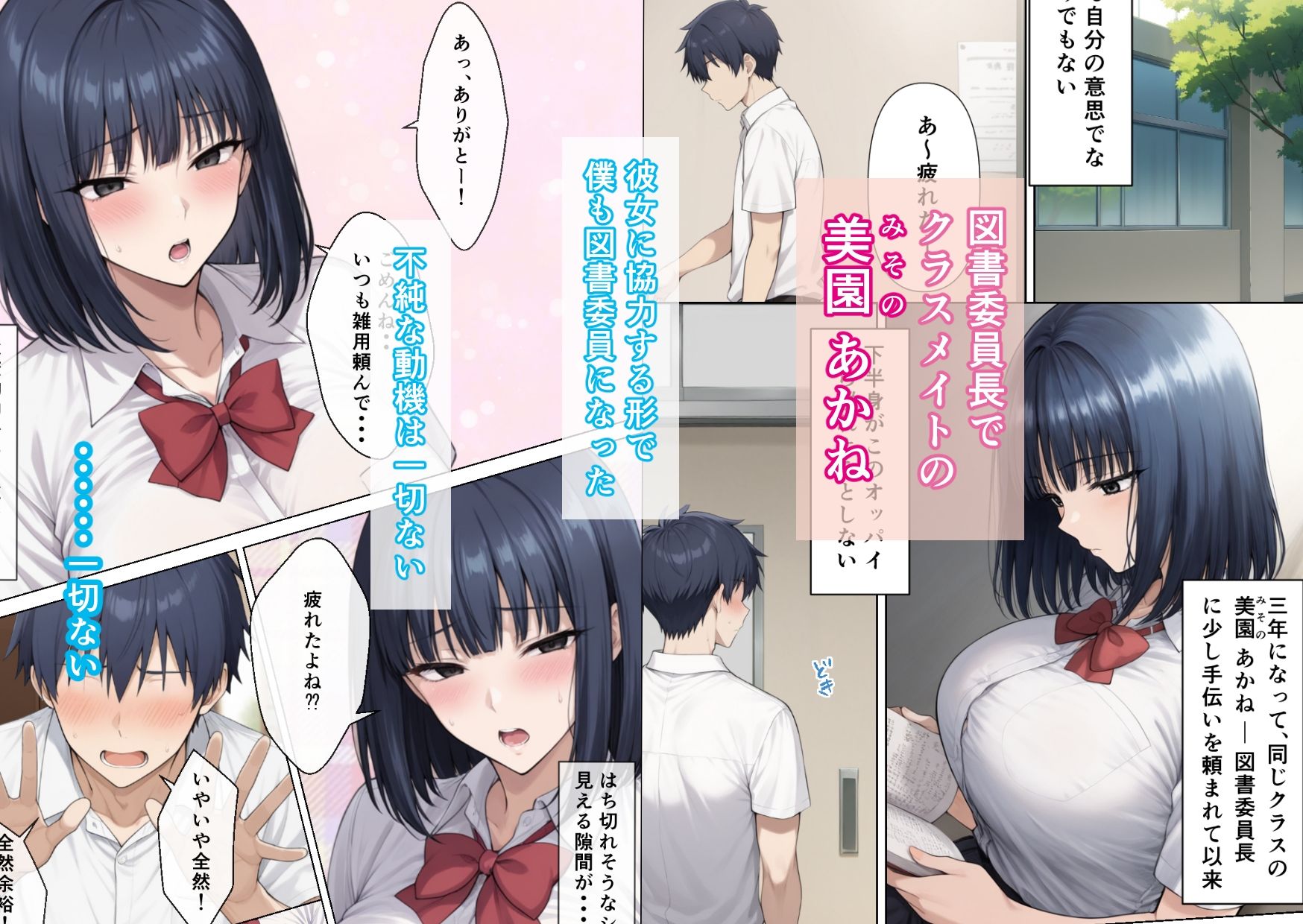 クラスの巨乳図書委員長はお義姉ちゃん - サンプル画像 1