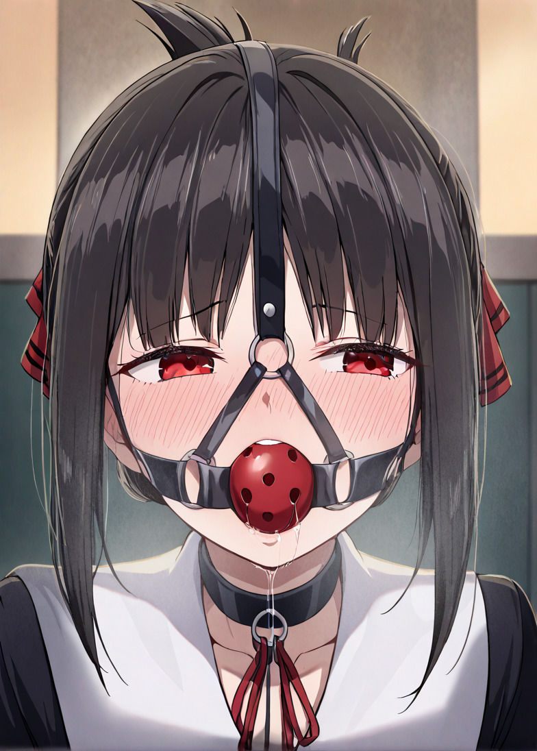 四宮か〇や緊縛されてボールギャグで顔面拘束！とめられない涎に羞恥MAX【猿轡】 - サンプル画像 2