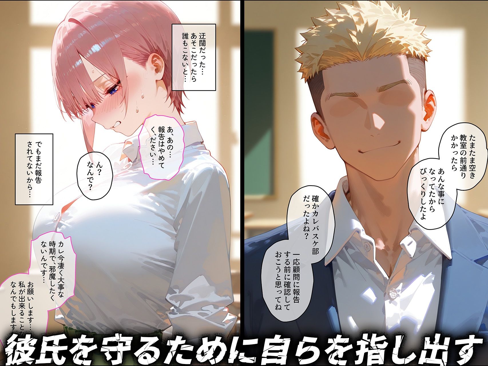 【中野 〇花】俺の大好きな清楚彼女が寝取られ快楽堕ちする話 - サンプル画像 3