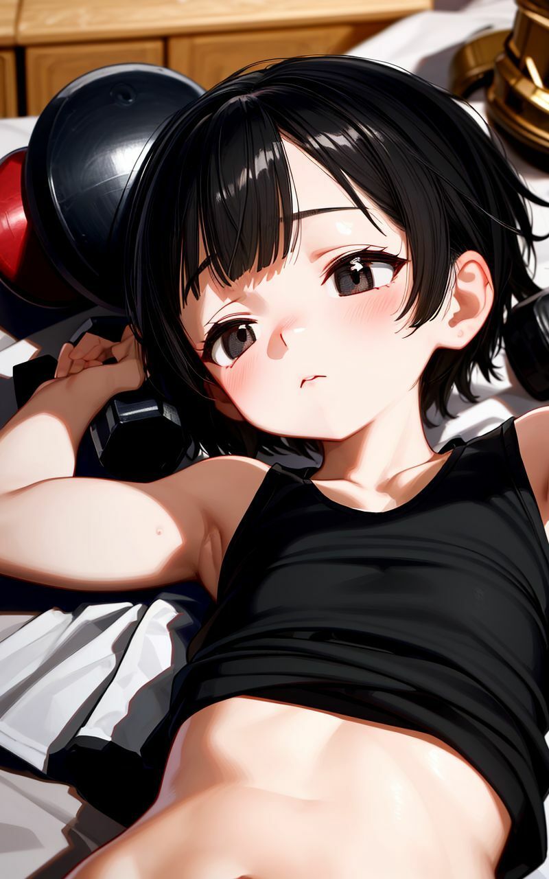 ジムで出会ったボーイッシュな女の子と生ハメトレーニング - サンプル画像 4