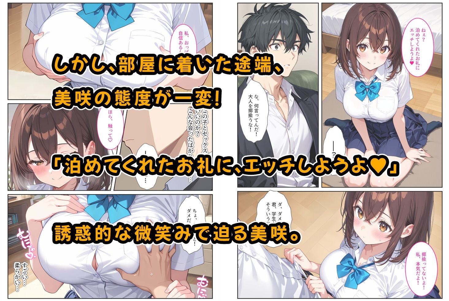 夜の公園で爆乳女子校生を拾ったら… - サンプル画像 4