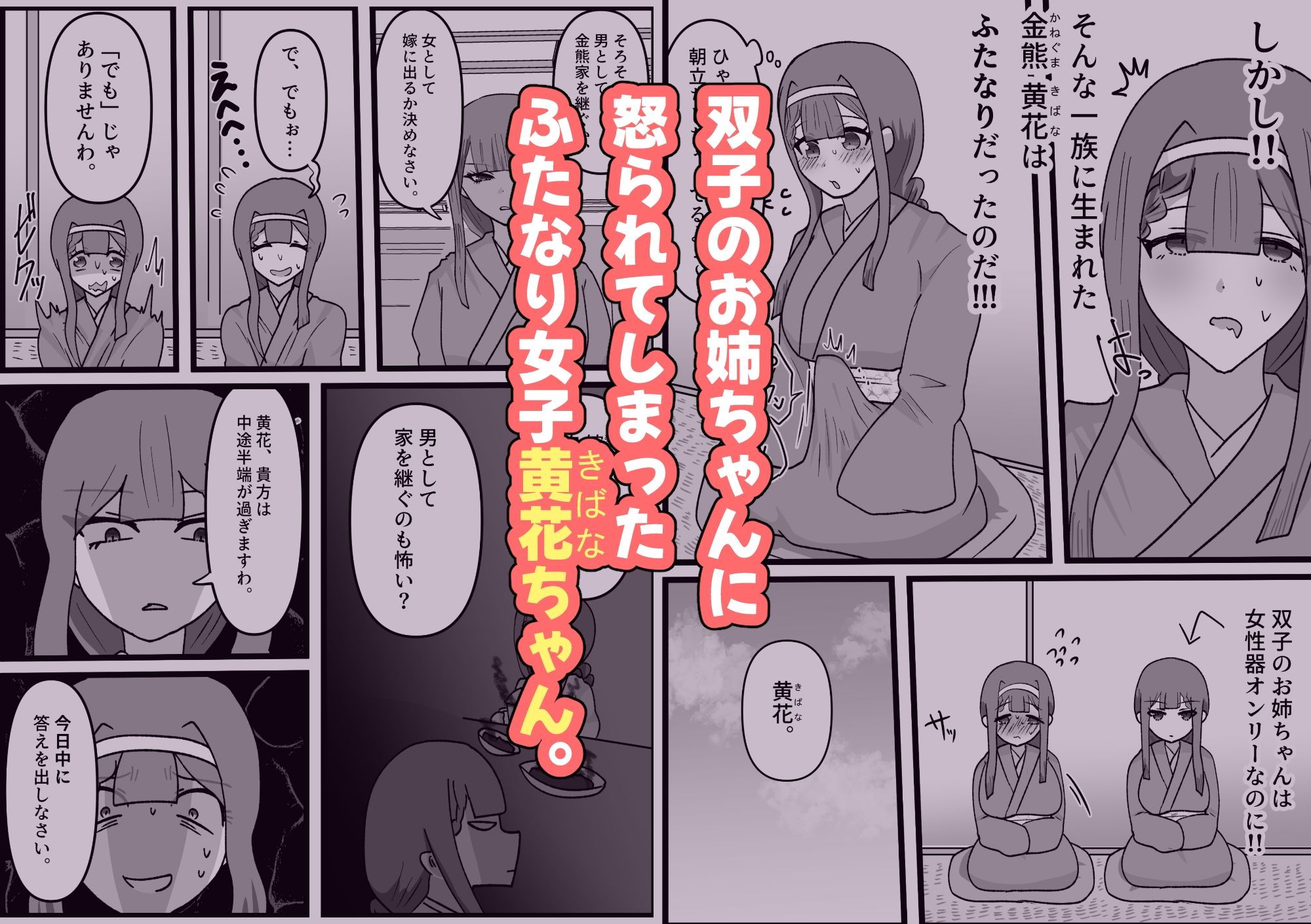 男嫌いなお姉様でもふたなりなら大丈夫ですよね？婚姻交尾しましょう（はーと） - サンプル画像 1