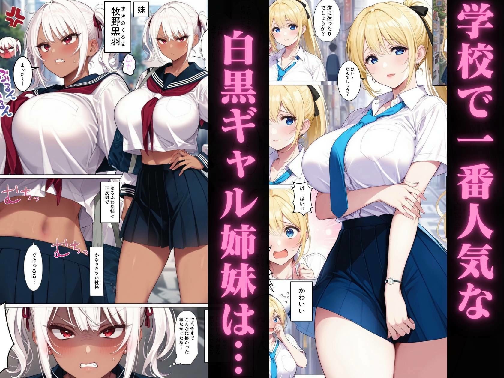 白黒ギャルを牛柄ビキニにして飼いました - サンプル画像 1