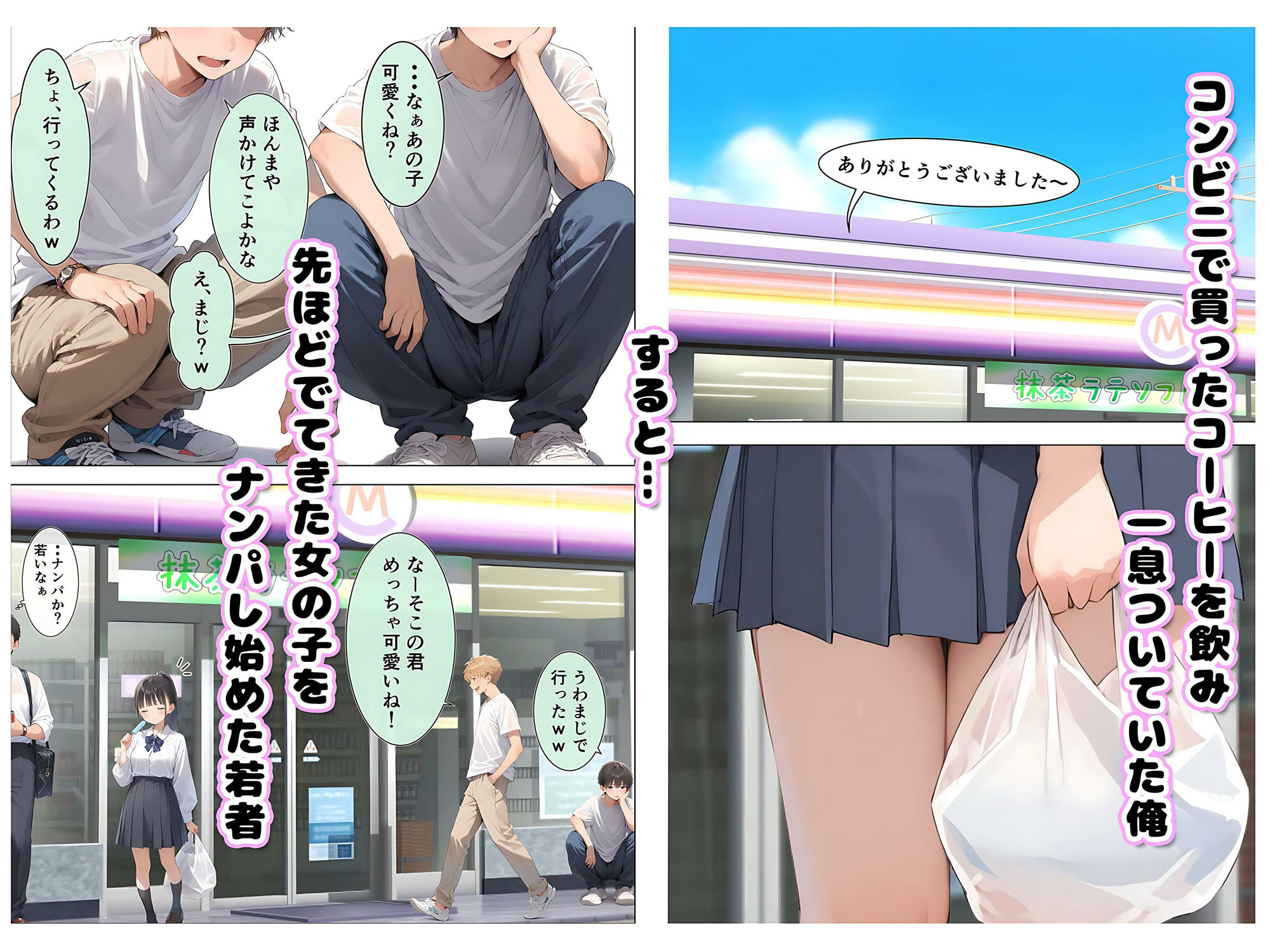 コンビニ前で出会った清楚ビッチなおじ専JKをお持ち帰りした中年おじさん（俺）の最高にラッキーでエッチな末路 - サンプル画像 1