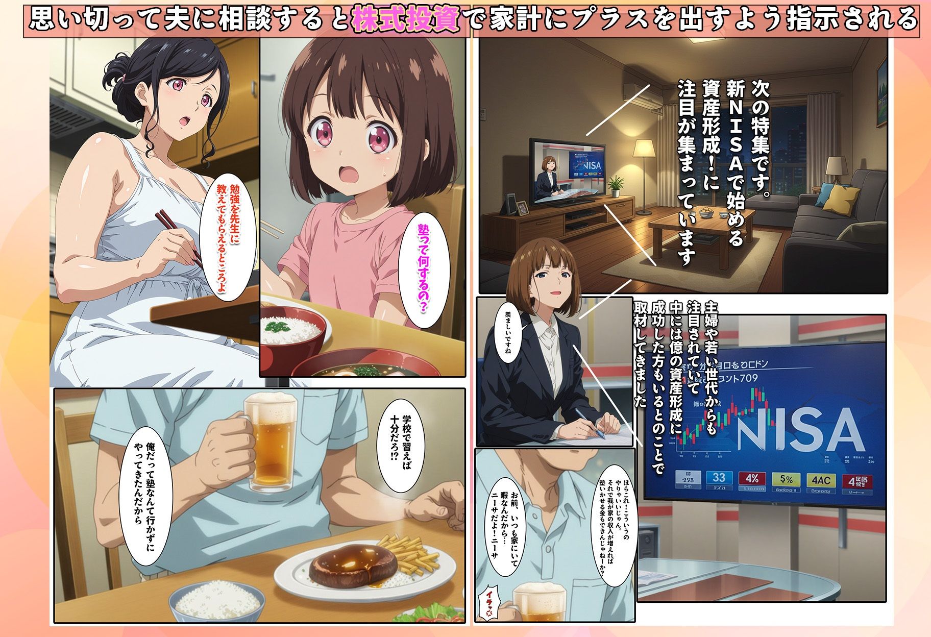 株を始めた人妻の三角保ち合い - サンプル画像 3