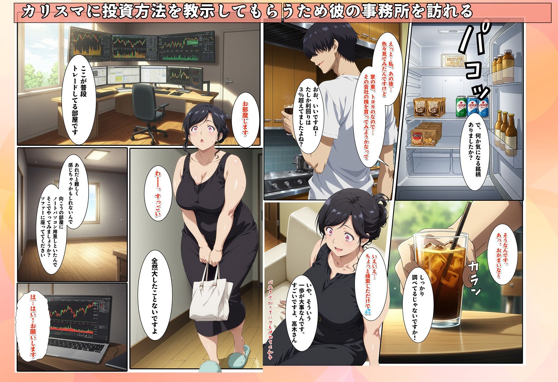 株を始めた人妻の三角保ち合い - サンプル画像 6