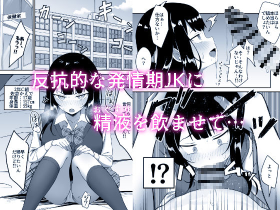 ジト目JKの発情期マ〇コに教育的性指導 - サンプル画像 1