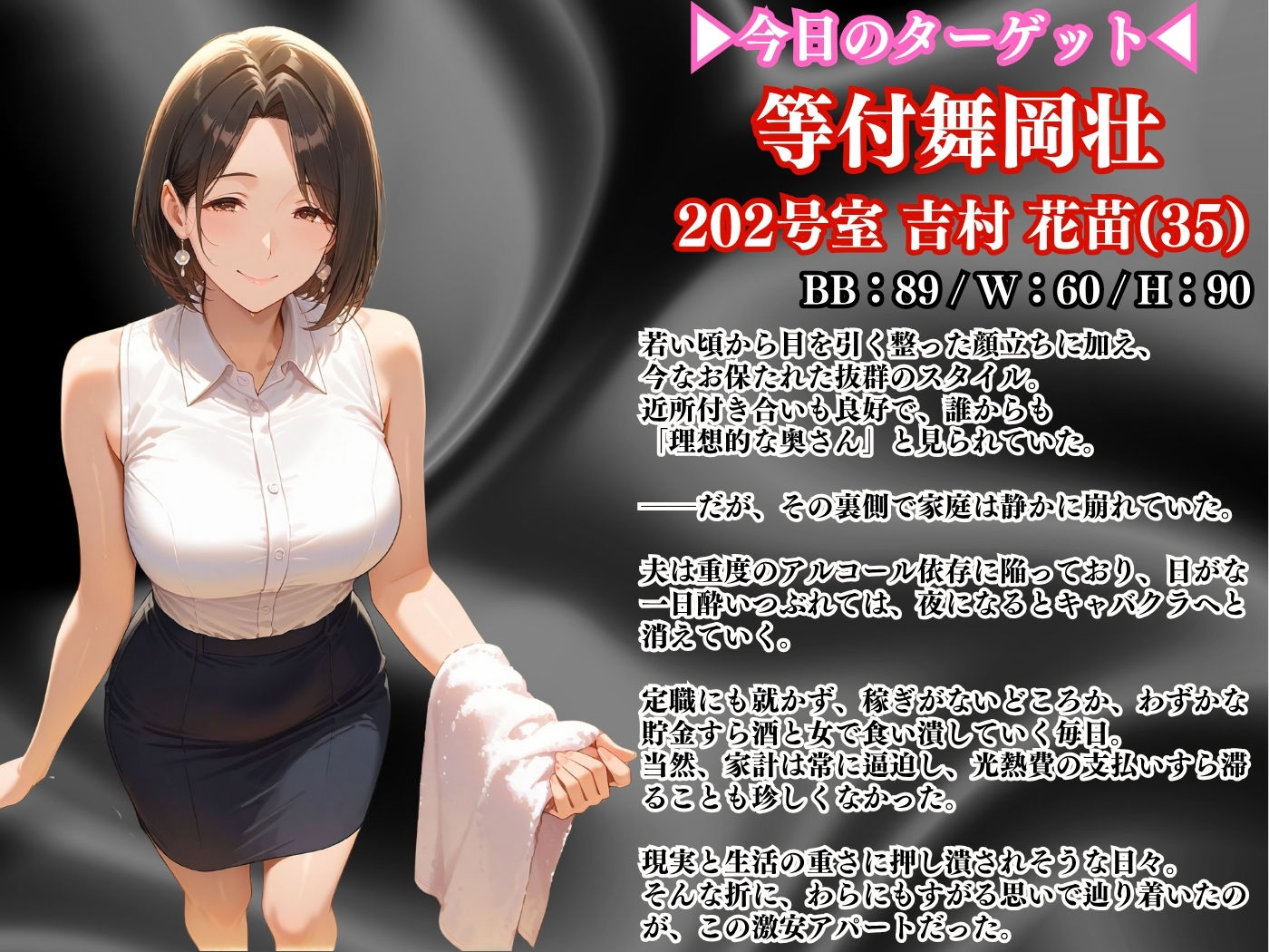 【4K高画質】人妻限定アパート 202号室 吉村花苗 〜大家のペットになった日編〜 - サンプル画像 2