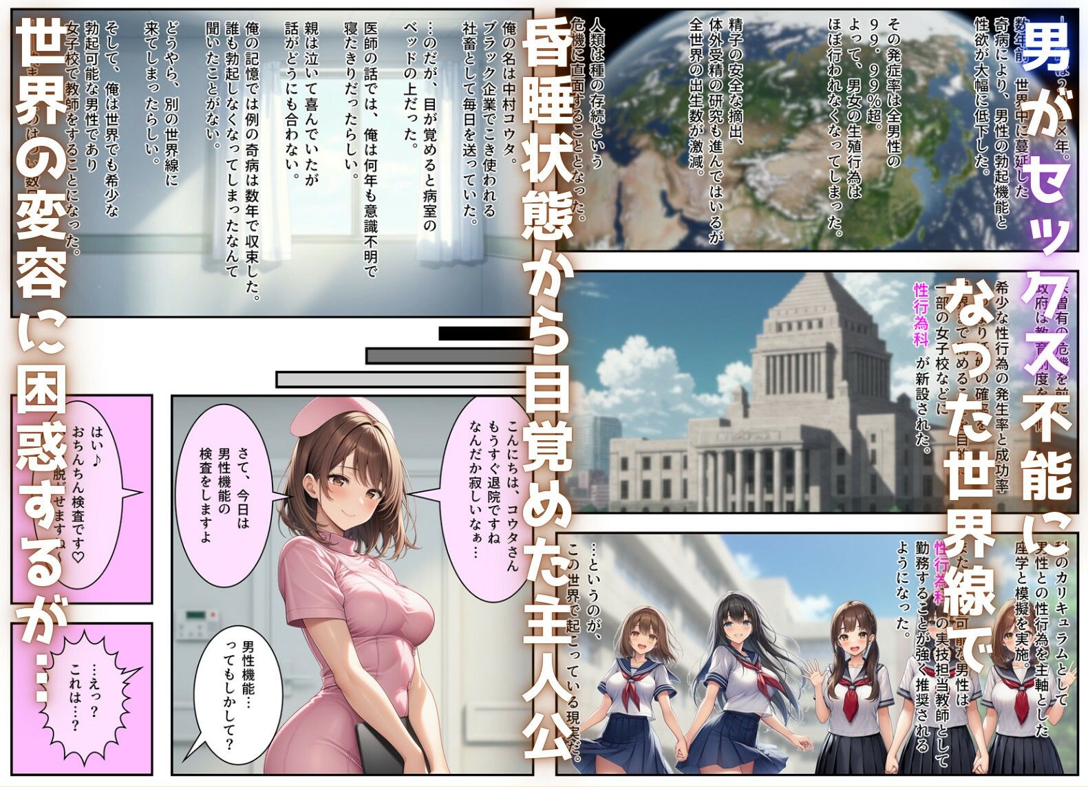 性行為科の先生になって、JKたちとハーレム恋愛セックスする話 - サンプル画像 1