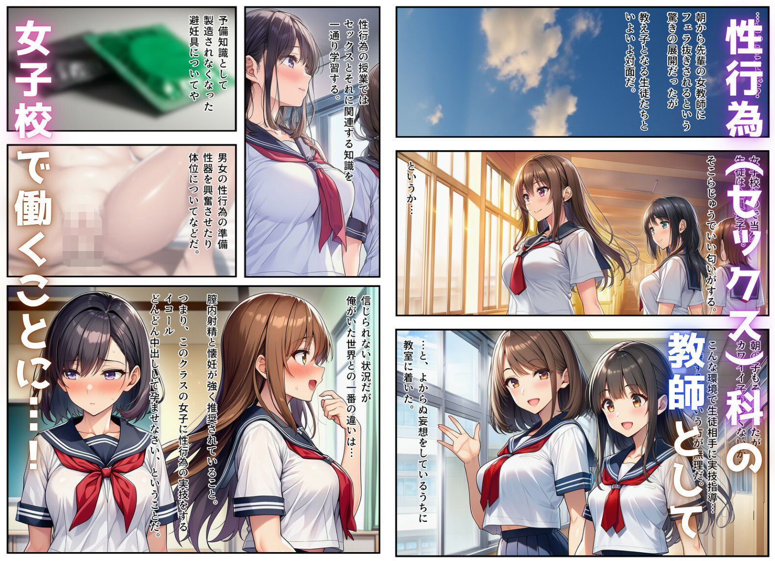 性行為科の先生になって、JKたちとハーレム恋愛セックスする話 - サンプル画像 3