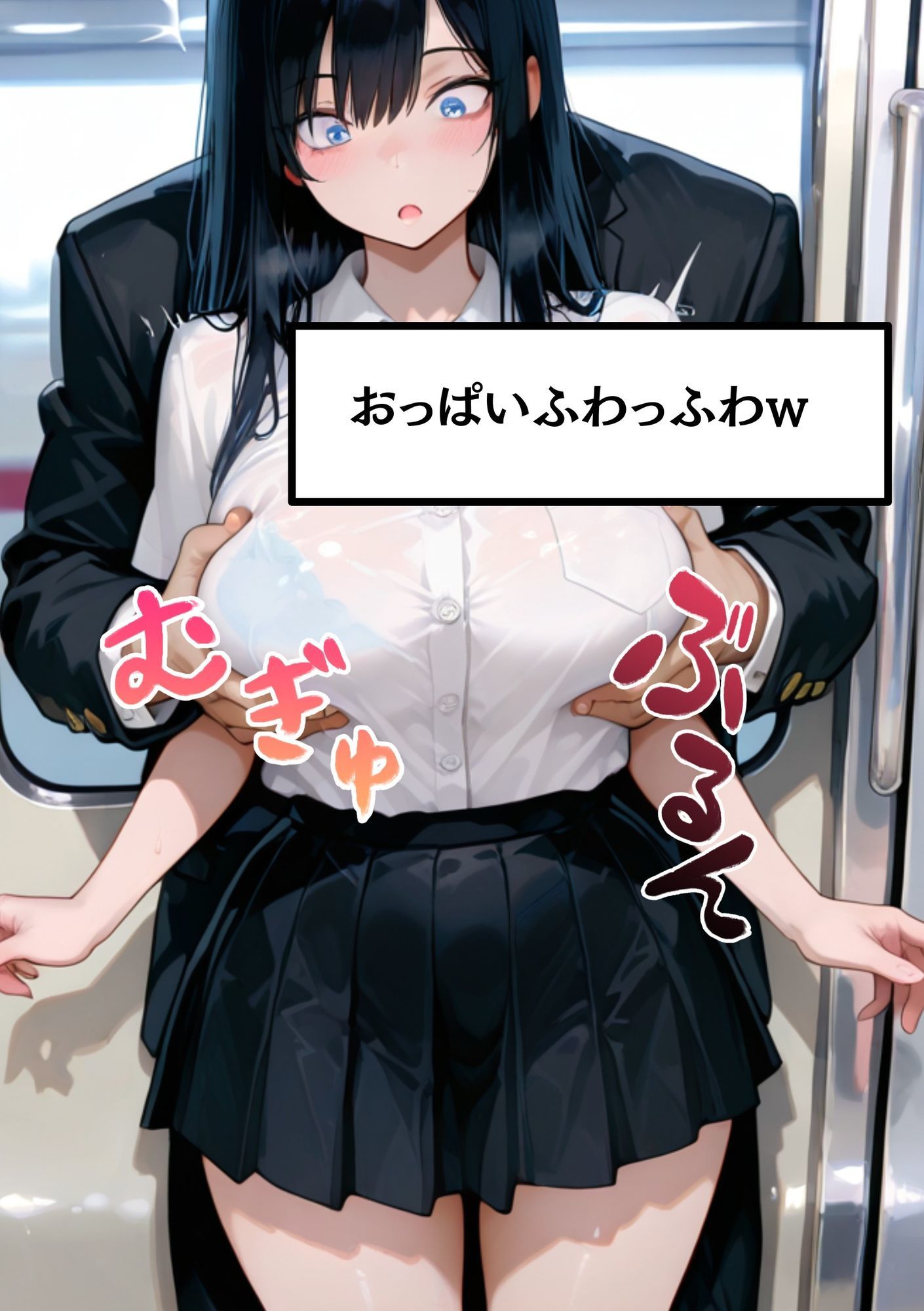 たわわJKのおっぱい揉んで中出しダメって言われてるのに鬼ピストンでおまんこの中に精子ドピュピュ注いでみた - サンプル画像 2