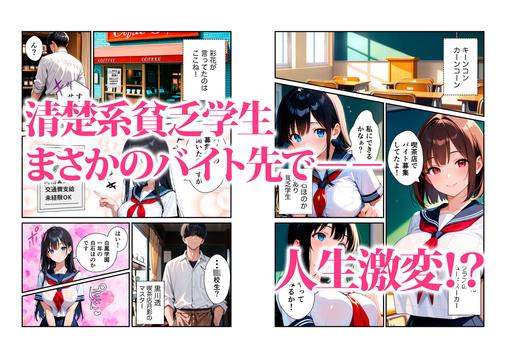 エロかわJKバイトに中出しえっちした話 - サンプル画像 1