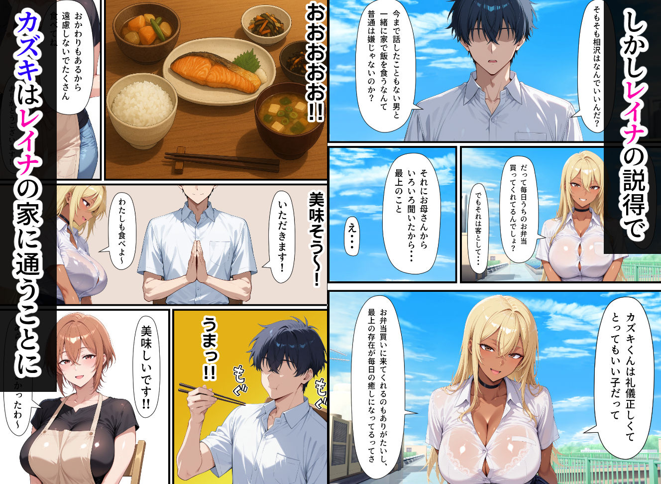 毎日通っている弁当屋の娘が同じクラスの黒ギャルだった話 - サンプル画像 4