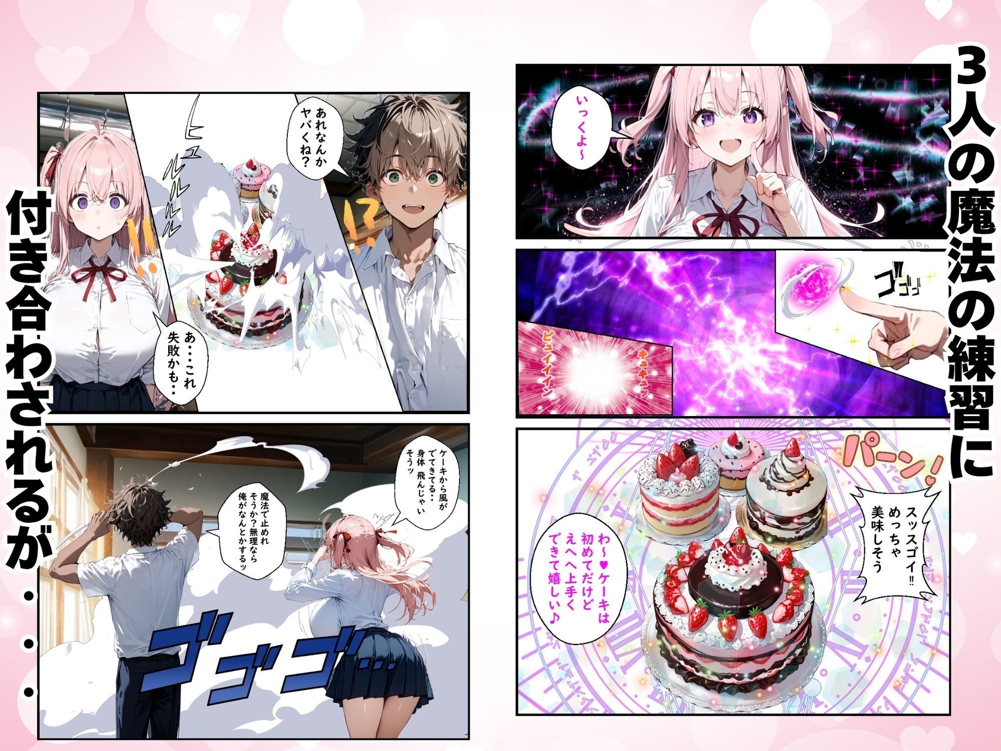 Hぷにんぐ  幼馴染魔法少女3人と魔法失敗でラッキースケベ連発のハーレム学園生活 - サンプル画像 3