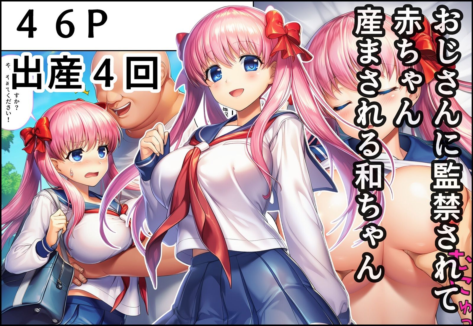 おじさんに監禁されて赤ちゃん産まされる和ちゃん - サンプル画像 1