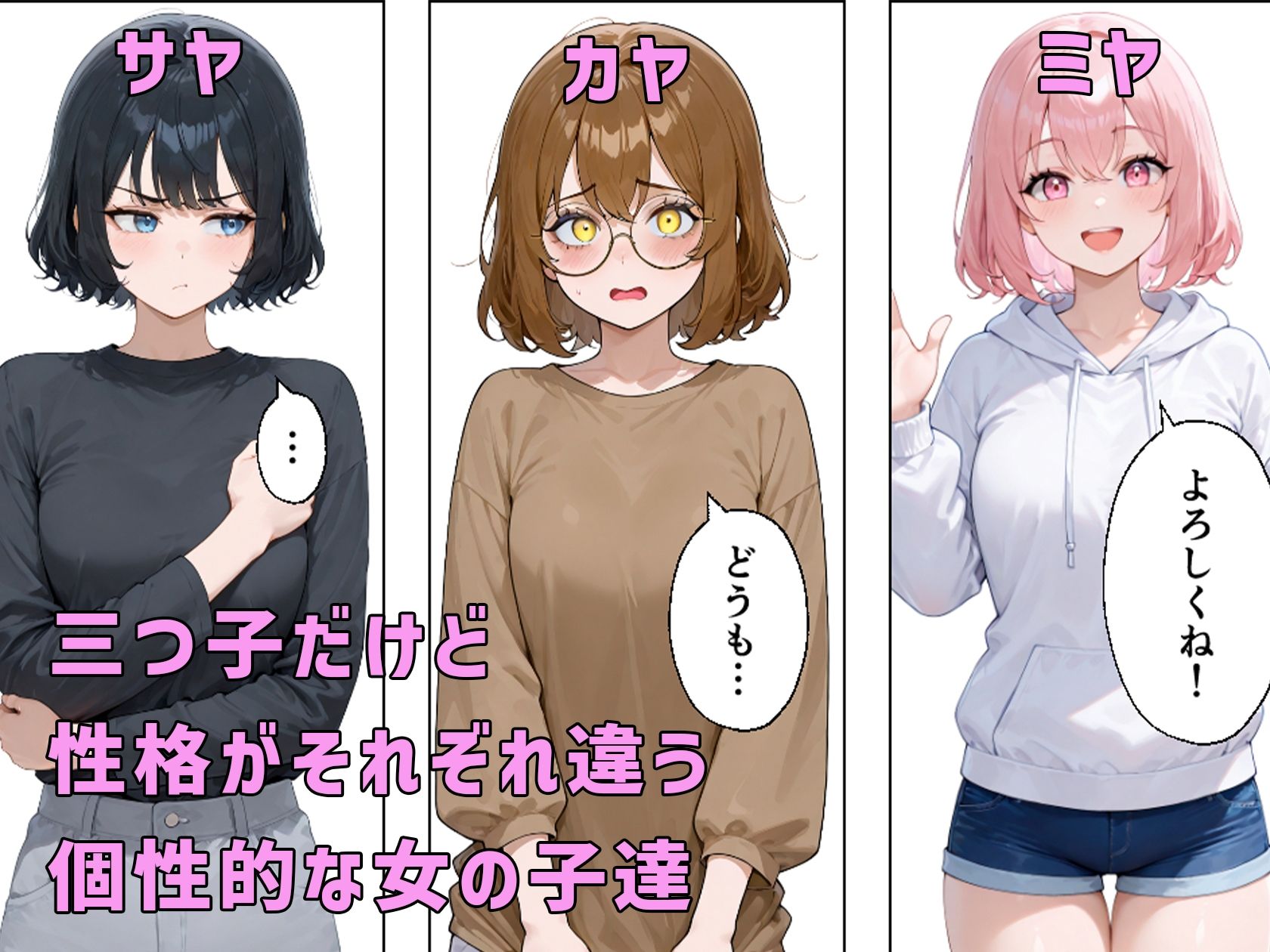 居候先の三つ子とえっちな関係になってしまう！？ - サンプル画像 2