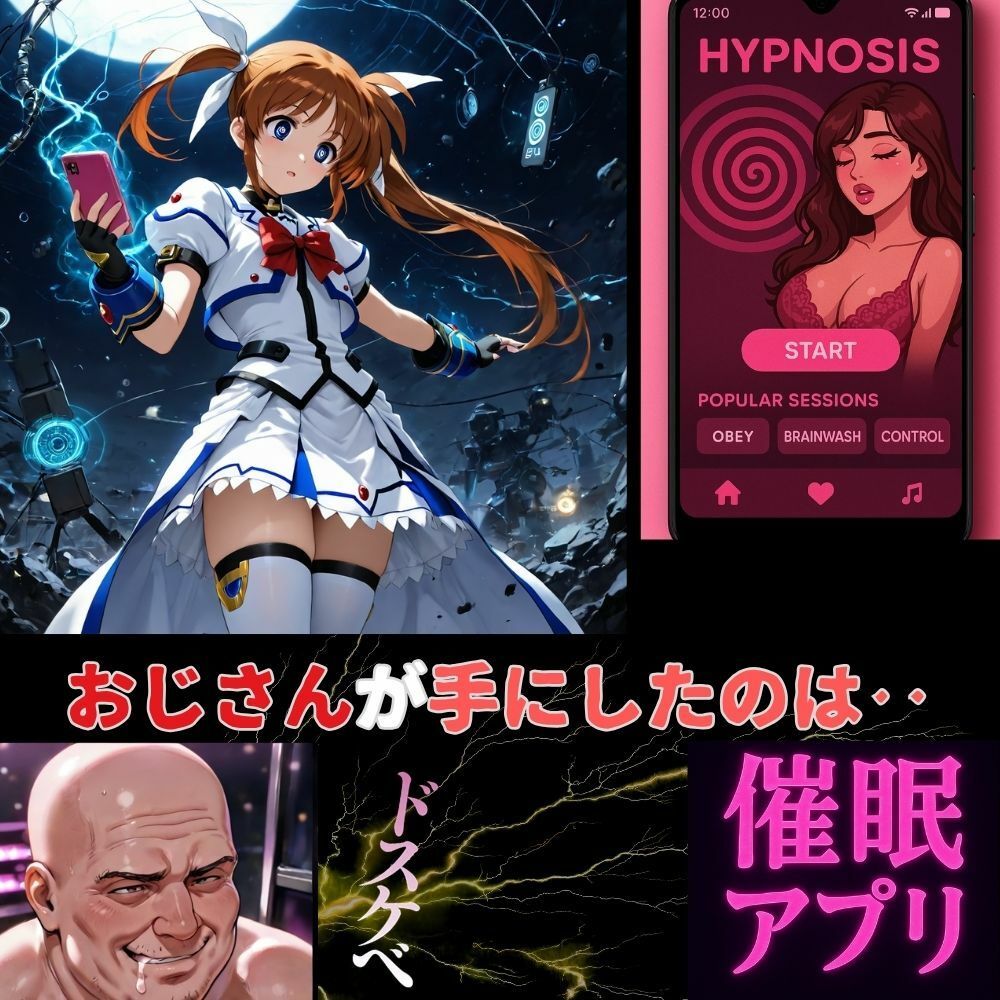 【催●レベルS】おじさん専用アプリによる魔力の強●注入‥高町なのは - サンプル画像 1