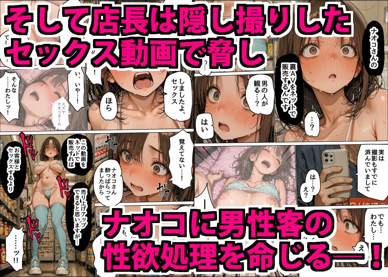 ちょっとおバカなムチムチ巨乳店員を酒で酔わせて性欲処理用特売品にした悪徳店長 - サンプル画像 6