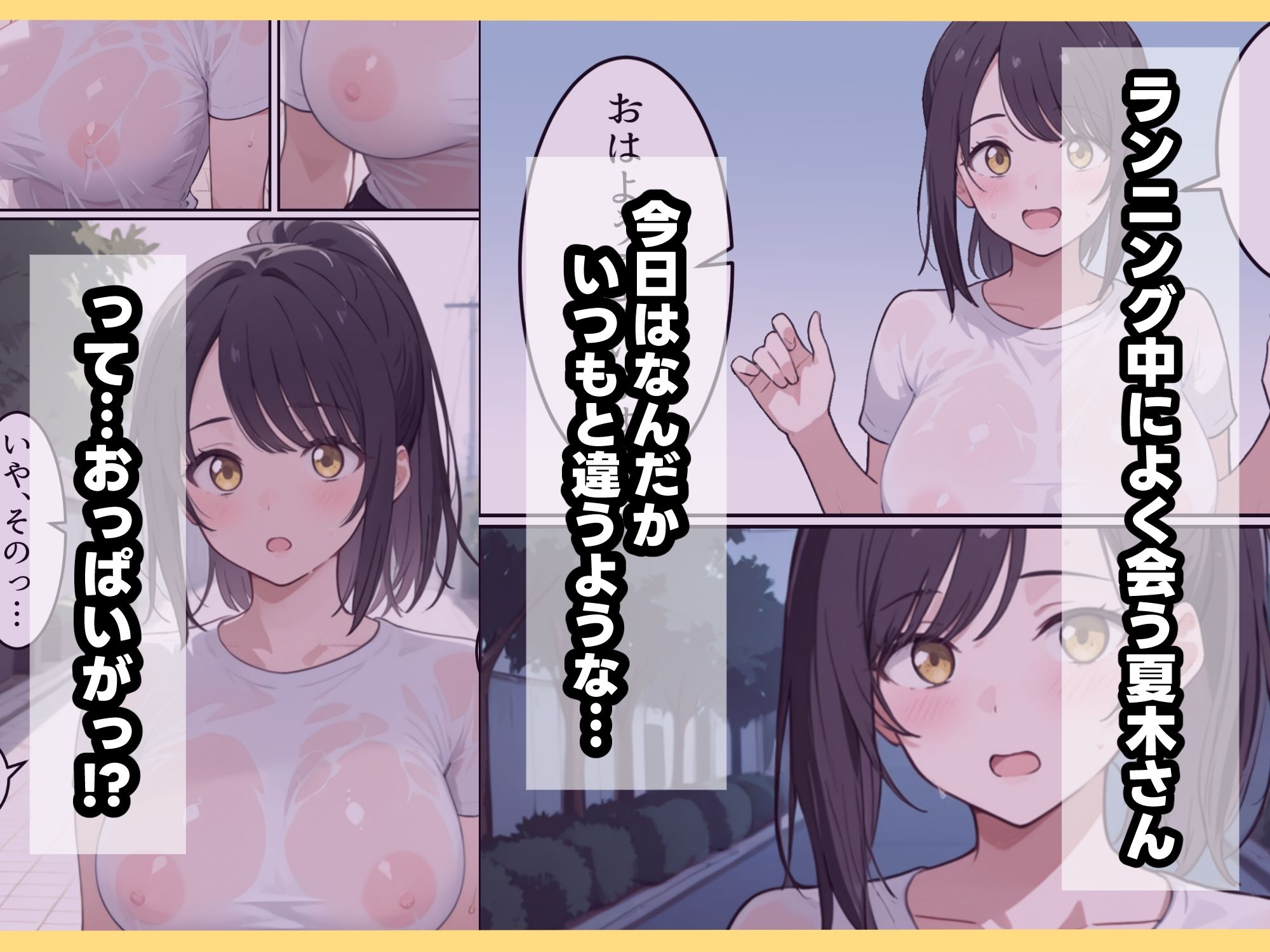 ノーブラでランニングする人妻は欲求不満だったようです - サンプル画像 2