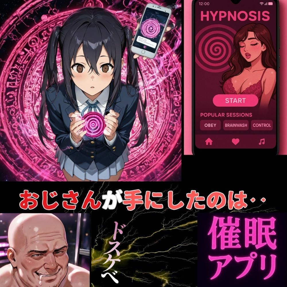 放課後の軽音部:おじさん専用催●アプリの甘い誘惑！中野梓が知った先輩にも言えない秘密‥ - サンプル画像 1