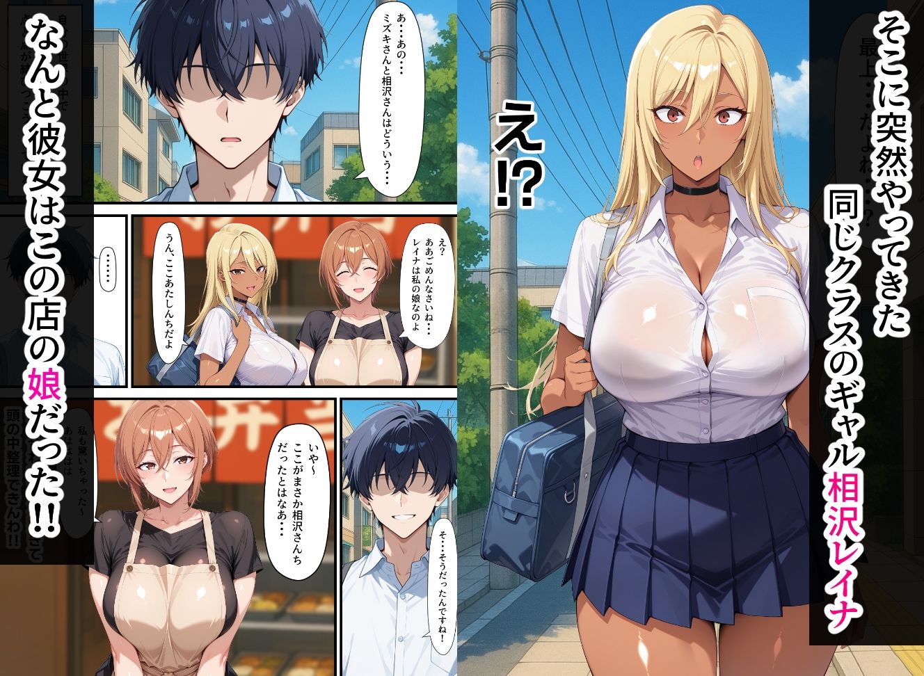 毎日通っている弁当屋の娘が同じクラスの黒ギャルだった話（ショートVer） - サンプル画像 2